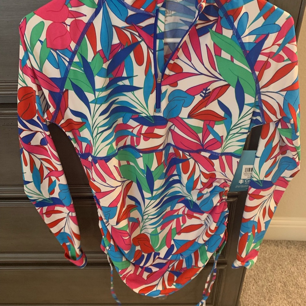 Coolibar Women’s Ruche Swim Shirt